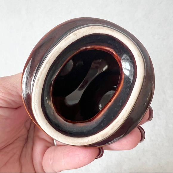 Japanese Sugar Bowl & Creamer Set Sango Nova Brown Stoneware Pottery 4933 - Picture 7 of 11